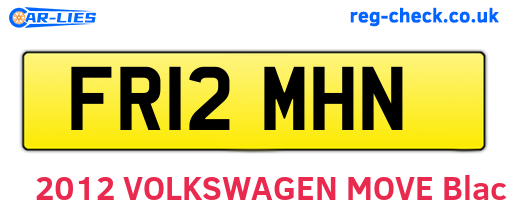 FR12MHN are the vehicle registration plates.