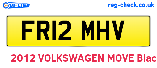 FR12MHV are the vehicle registration plates.