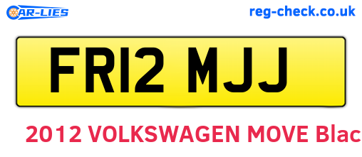 FR12MJJ are the vehicle registration plates.