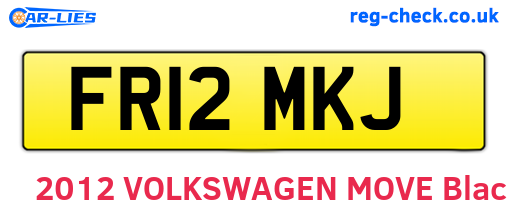 FR12MKJ are the vehicle registration plates.