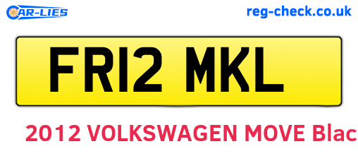 FR12MKL are the vehicle registration plates.