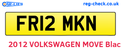 FR12MKN are the vehicle registration plates.