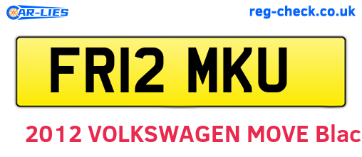 FR12MKU are the vehicle registration plates.