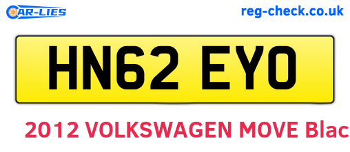 HN62EYO are the vehicle registration plates.
