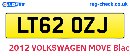 LT62OZJ are the vehicle registration plates.