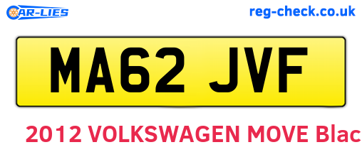 MA62JVF are the vehicle registration plates.