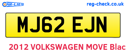 MJ62EJN are the vehicle registration plates.