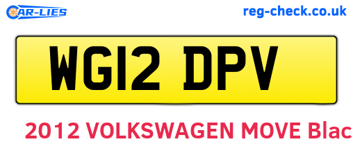 WG12DPV are the vehicle registration plates.