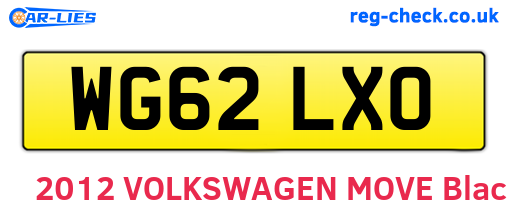 WG62LXO are the vehicle registration plates.