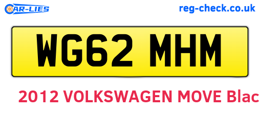 WG62MHM are the vehicle registration plates.