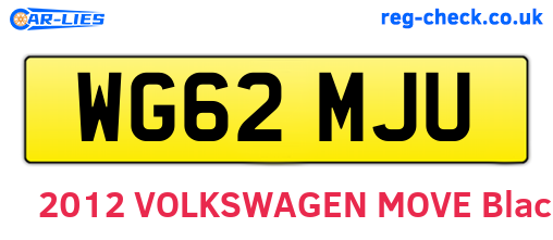 WG62MJU are the vehicle registration plates.