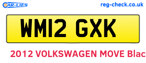 WM12GXK are the vehicle registration plates.