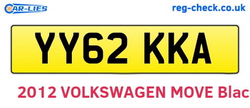 YY62KKA are the vehicle registration plates.