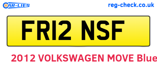 FR12NSF are the vehicle registration plates.
