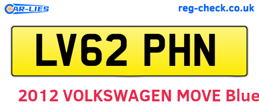 LV62PHN are the vehicle registration plates.
