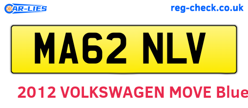 MA62NLV are the vehicle registration plates.