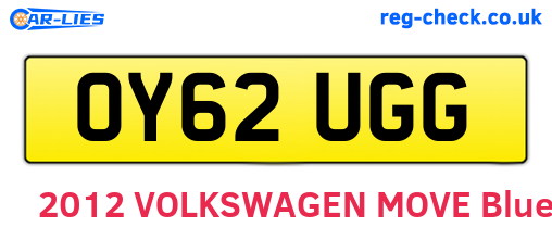 OY62UGG are the vehicle registration plates.