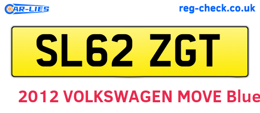 SL62ZGT are the vehicle registration plates.