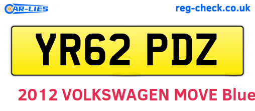 YR62PDZ are the vehicle registration plates.