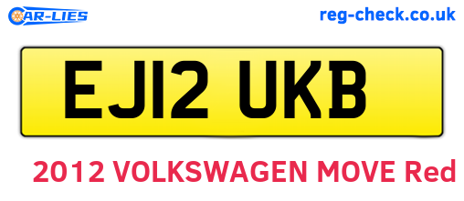 EJ12UKB are the vehicle registration plates.