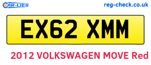 EX62XMM are the vehicle registration plates.