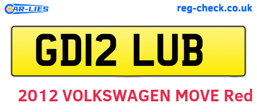 GD12LUB are the vehicle registration plates.