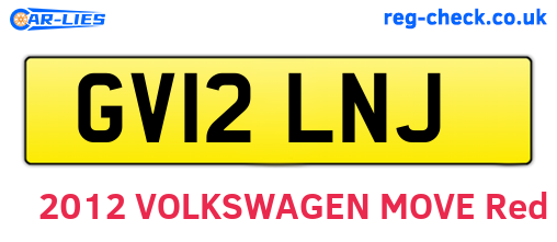 GV12LNJ are the vehicle registration plates.