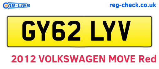 GY62LYV are the vehicle registration plates.