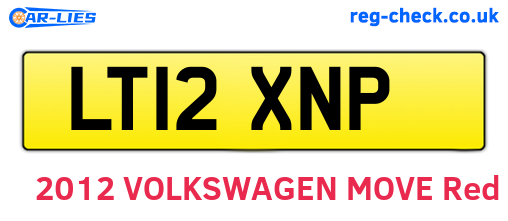LT12XNP are the vehicle registration plates.