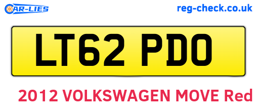LT62PDO are the vehicle registration plates.