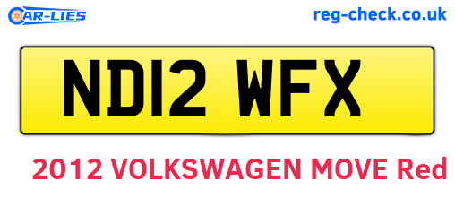 ND12WFX are the vehicle registration plates.