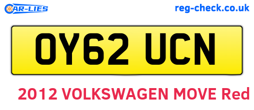 OY62UCN are the vehicle registration plates.