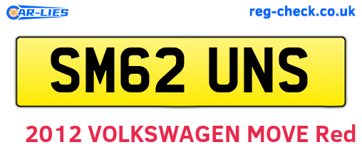SM62UNS are the vehicle registration plates.