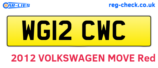 WG12CWC are the vehicle registration plates.
