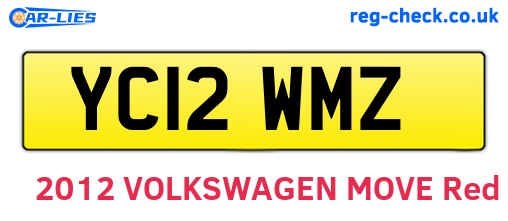 YC12WMZ are the vehicle registration plates.