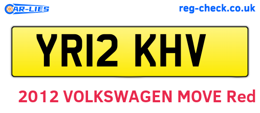 YR12KHV are the vehicle registration plates.