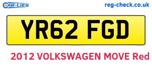 YR62FGD are the vehicle registration plates.
