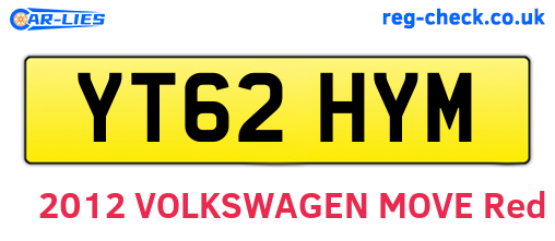 YT62HYM are the vehicle registration plates.