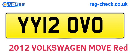 YY12OVO are the vehicle registration plates.