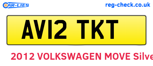 AV12TKT are the vehicle registration plates.