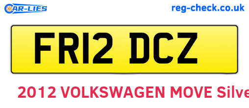 FR12DCZ are the vehicle registration plates.