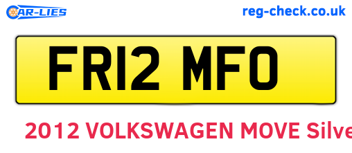 FR12MFO are the vehicle registration plates.