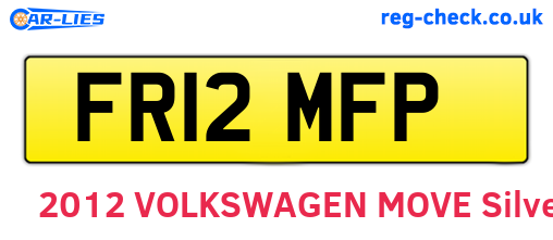 FR12MFP are the vehicle registration plates.