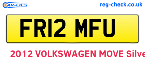 FR12MFU are the vehicle registration plates.