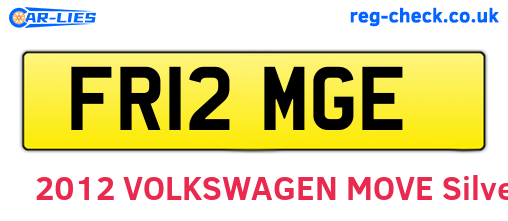 FR12MGE are the vehicle registration plates.