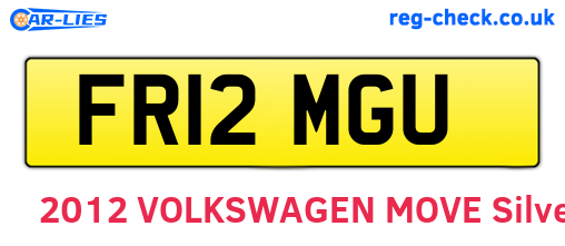 FR12MGU are the vehicle registration plates.