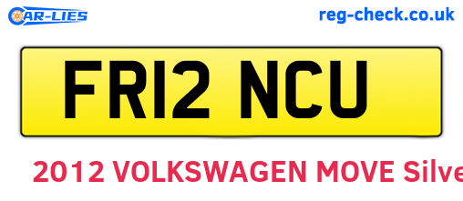 FR12NCU are the vehicle registration plates.