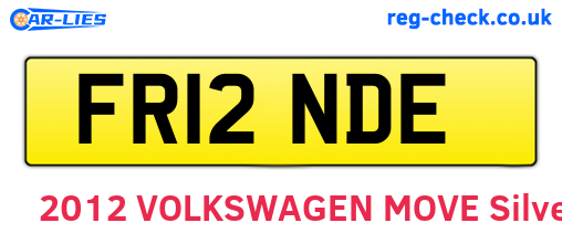 FR12NDE are the vehicle registration plates.