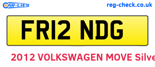 FR12NDG are the vehicle registration plates.