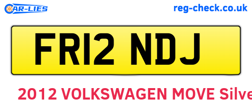 FR12NDJ are the vehicle registration plates.